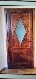 Porte in abete con vetro a rombo 