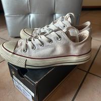 Converse bianche basse 36