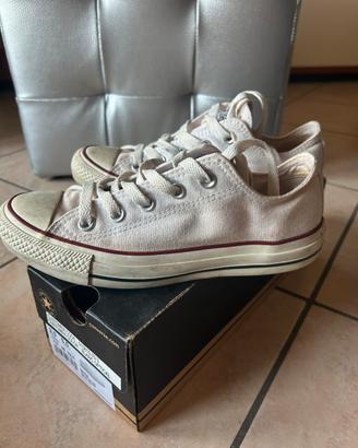 Converse bianche basse 36