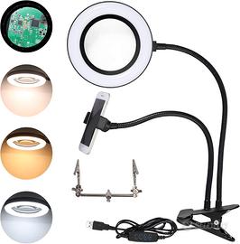 TANiCE 10X Lente d'Ingrandimento LED con Supporto.