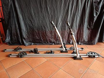 coppia portabici da tetto auto originali Thule