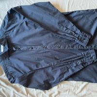 Camicia cotone blu uomo