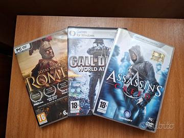 Blocco 3 giochi PC DVD Rom vintage (anche singoli)