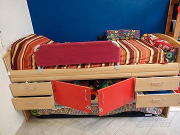 letto alto ragazzi+ colonna specchio 