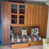 Cameretta completa a ponte con scrivania e armadio