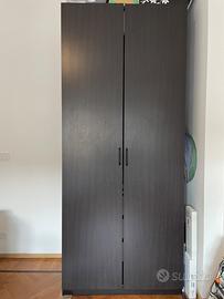 Armadio IKEA 2 ante nero con 3 cassetti capienti