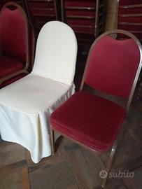 Sedie bordeaux in velluto con fantasmino a misura