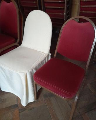 Sedie bordeaux in velluto con fantasmino a misura