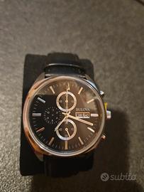 bulova  crono uomo  con cinturino nero 