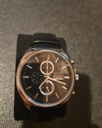 bulova  crono uomo  con cinturino nero 