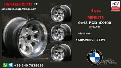 Cerchi minilite 9x13 4x100 et-12 bmw