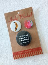 Andy Warhol - 3 Limited Edition Pins NUOVE