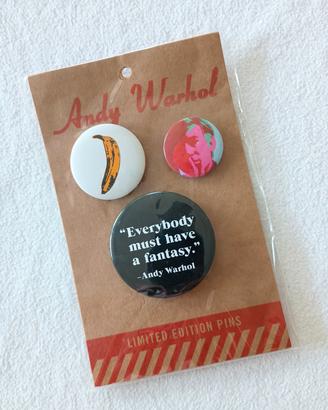 Andy Warhol - 3 Limited Edition Pins NUOVE