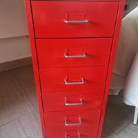 Cassettiera HELMER IKEA rossa