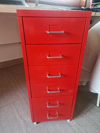 Cassettiera HELMER IKEA rossa