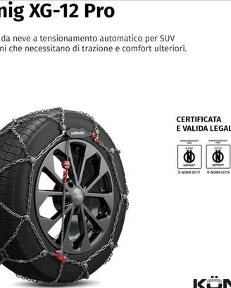 Catene da neve König XG-12 Pro 247- Mai usate