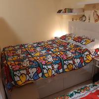 struttura letto, testiera, materasso dorelan