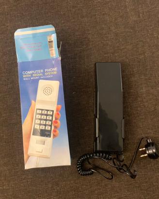 Telefono vintage anni 90 da parete nero nuovo