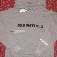 felpa Essentials grigia con cappuccio