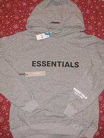 felpa Essentials grigia con cappuccio