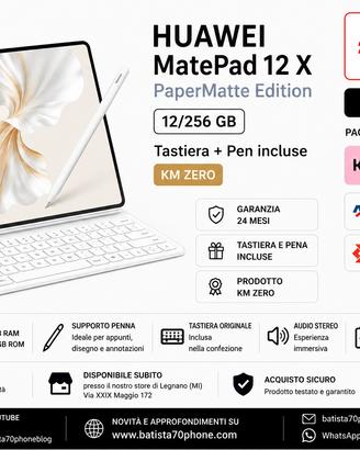 Huawei MatePad 12 X PaperMatte Tastiera + Pen