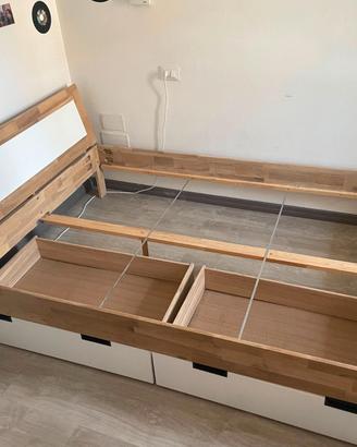 Struttura letto in legno 1 piazza e mezzo JYSK