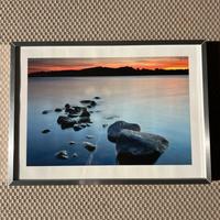 QUADRO PAESAGGIO MARINO CON TRAMONTO