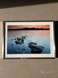 QUADRO PAESAGGIO MARINO CON TRAMONTO