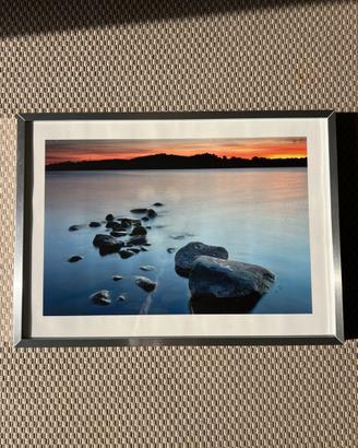 QUADRO PAESAGGIO MARINO CON TRAMONTO