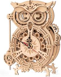 Rokr Orologio da Parete Gufo, Puzzle 3d legno,Mode