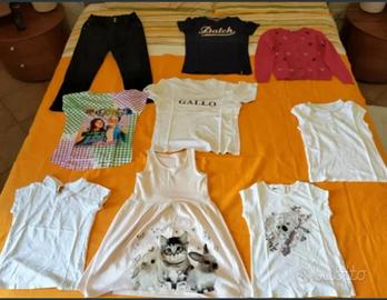 set 9 vestiti bambina 7 -8 anni varie marche 