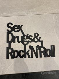 Scritta da parete in metallo - Rock’n’ roll