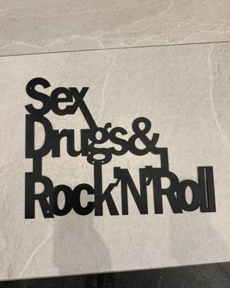 Scritta da parete in metallo - Rock’n’ roll