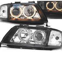 FARI AUDI A6 99-01 OCCHI ANGELI SFONDO NERO