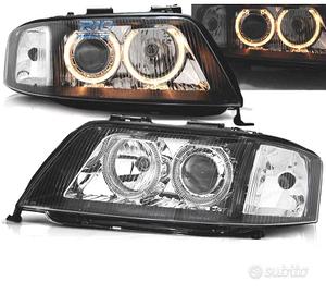 FARI AUDI A6 99-01 OCCHI ANGELI SFONDO NERO