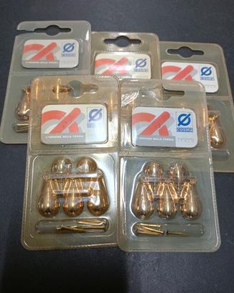 Ganci appendi quadri dorati 25 pezzi