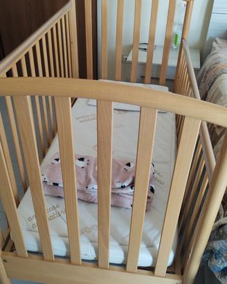 lettino per neonato più materasso 