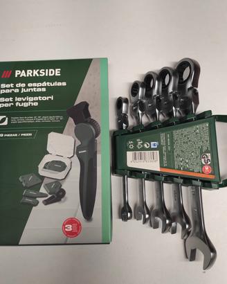 Set 9 Spatole Levigatura Fughe Parkside Set 5 chia