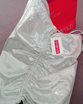 Top lurex argento donna tg 40/42