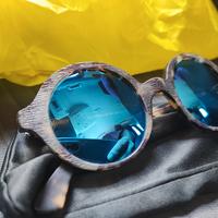 occhiali da sole made in Italy lente specchio blu