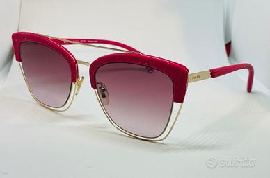 Occhiali glitter rosa Police con custodia