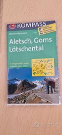 Cartina sentieri Kompass 122 Aletsch Goms Lotschen
