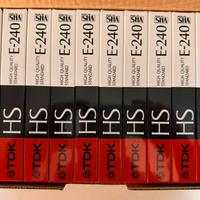 Lotto 10 VHS TDK HS E-240 Nuove Sigillate