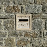 Buca posta in travertino per esterno casa villa