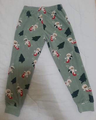 pantaloni bimbo con pupazzi invernali