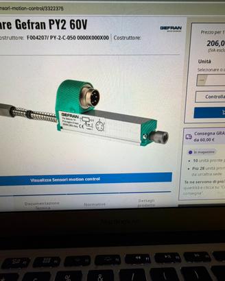 Trasduttore lineare  gefran PY2 60v