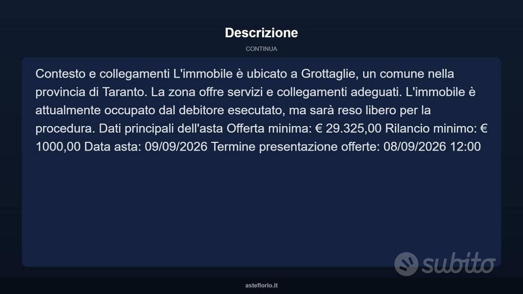 Appartamento – Grottaglie, Quartiere delle Ceramiche, Taranto - Altro