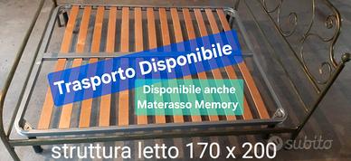 LETTO FERRO BATTUTO ● MATERASSO MEMORY● TRASPORTO
