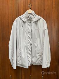 Impermeabile beige con cappuccio, taglia 44 46