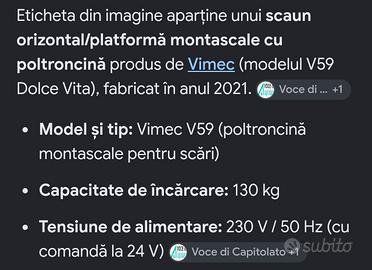 poltroncina montascali